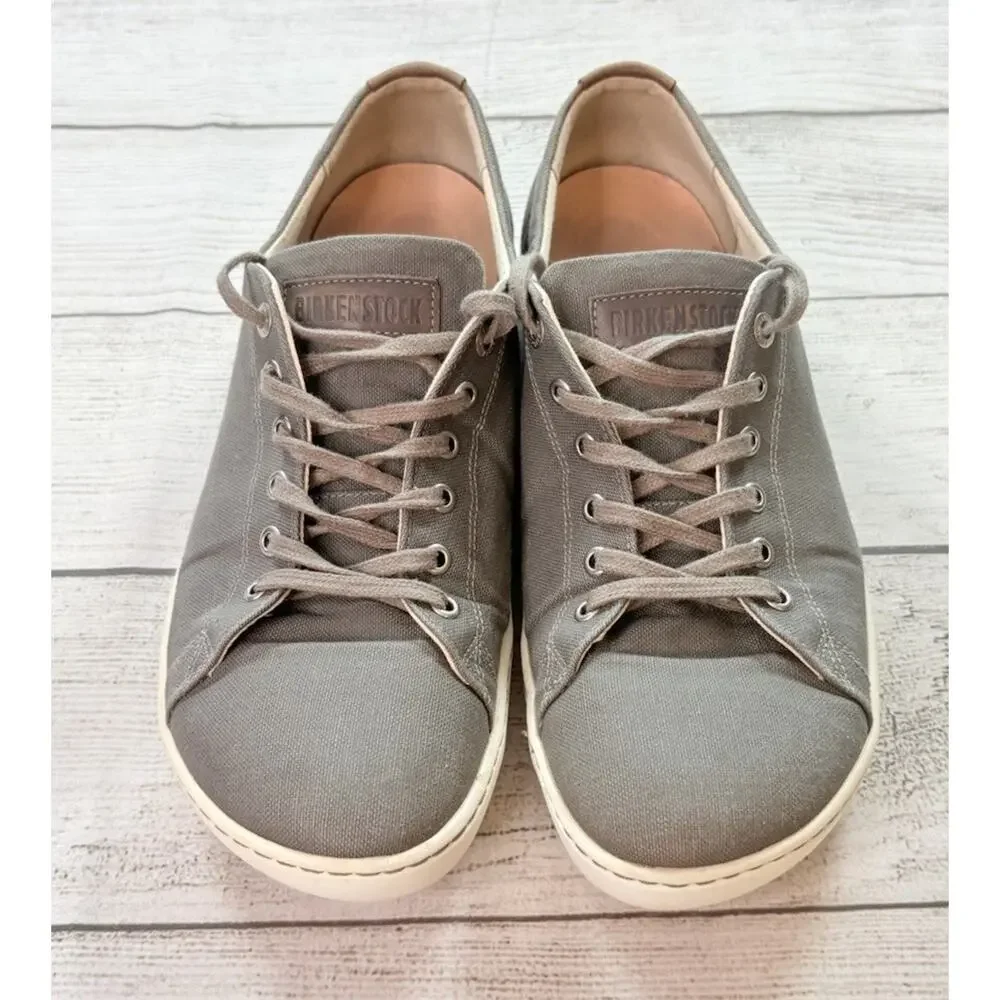 Birkenstock Unisex Arran Shoes Canvas Casual Sneakers Gray Size EU 42